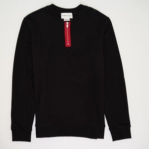 Black Sweatshirt with red zipper detail